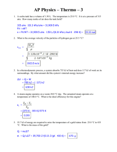 AP Physics – Thermo – 3