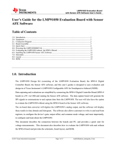 LMP91050 Evaluation Board with Sensor AFE Software User`s Guide