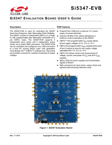 Si5347 Evaluation Board User`s Guide -- Si5347-EVB