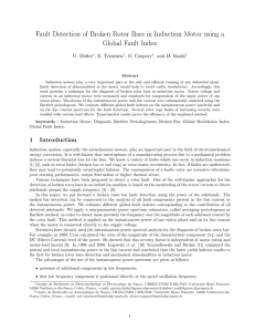 Fault Detection of Broken Rotor Bars in Induction Motor using a