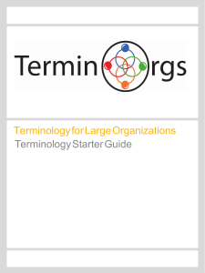 Terminology for Large Organizations