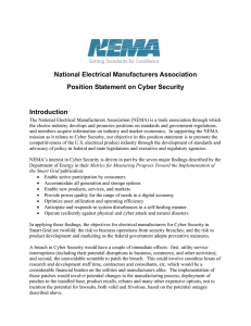 National Electrical Manufacturers Association Position Statement on