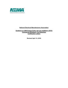 National Electrical Manufacturers Association Guidance on 2005