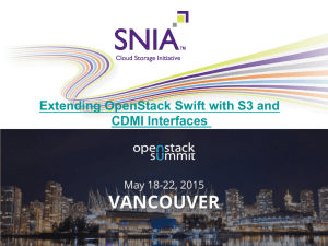 Extending OpenStack Swift with S3 and CDMI Interfaces