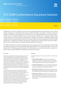 TCS CDMI Conformance Assurance Solution Flyer_A4_250414