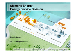 Siemens Energy: Energy Service Division