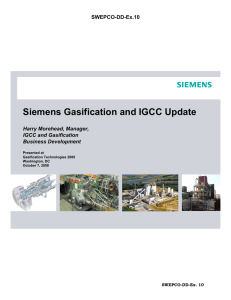 Siemens Gasification and IGCC Update