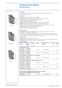 ABB - Side Mounting Auxiliary Contact Blocks for A/AF95 ~ AF1650