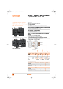 Auxiliary contacts and indications0 Fupact