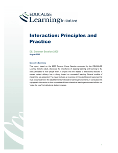 Interaction: Principles and Practice