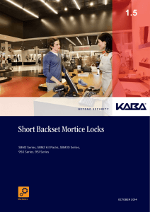 Short Backset Mortice Locks