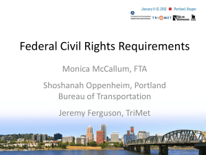 Federal Civil Rights Requirements - American Public Transportation