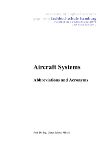 Aircraft Systems - Department Fahrzeugtechnik und Flugzeugbau