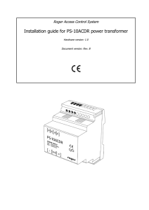Installation guide for PS-10ACDR power transformer