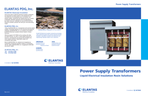 Power Supply Transformers - ELANTAS Electrical Insulation