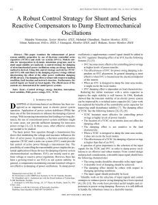 A robust control strategy for shunt and series reactive compensators to