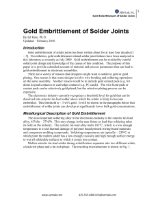 Gold Embrittlement of Solder Joints