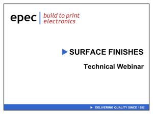 Surface Finishes: Why do I need to know more?