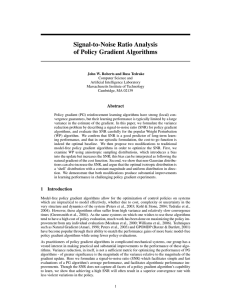 Signal-to-Noise Ratio Analysis of Policy Gradient Algorithms