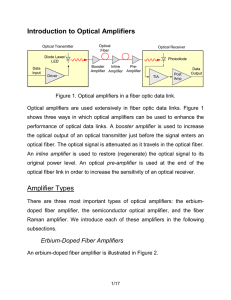 Introduction to Optical Amplifiers