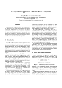 A Compositional Approach to Active and Passive Components