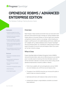openedge rdbms / advanced enterprise edition
