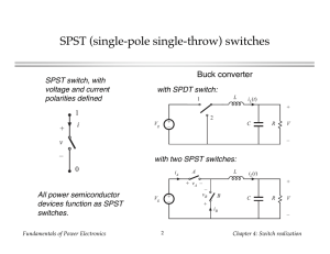 SPST (single-pole single-throw) switches