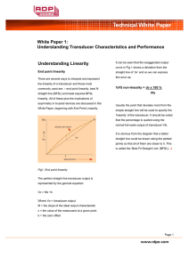 Understanding Transducer Characteristics and Performance