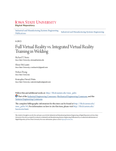 Full Virtual Reality vs. Integrated Virtual Reality Training in Welding