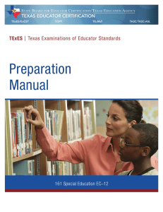TExES 161 Special Education Prep Manual