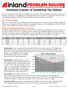 Causes Of Soldering Iron Tip Failure