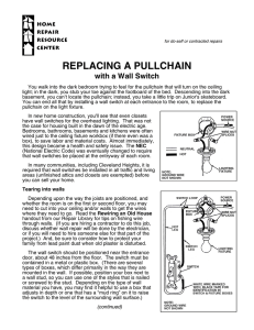 REPLACING A PULLCHAIN with a Wall Switch