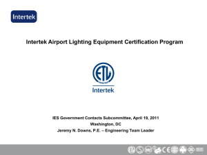 Intertek Airport Lighting Equipment Certification Program
