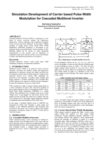 Simulation Development of Carrier based Pulse Width Modulation