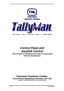 Control Panel and Joystick Control