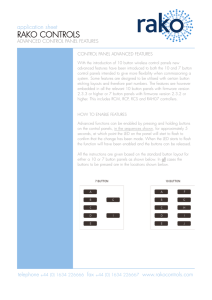 Advanced Control Panel Features