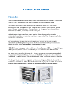 Volume control damper - Cosmos | Air Distribution Products