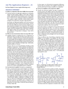 Ask The Applications Engineer-31 Amplifiers as Comparators?