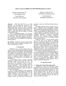 IEEE Std 519-1992 Harmonic Limits Discussion