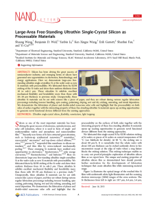 Large-Area Free-Standing Ultrathin Single-Crystal Silicon