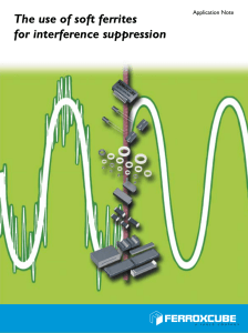 The use of soft ferrites for EMI suppression