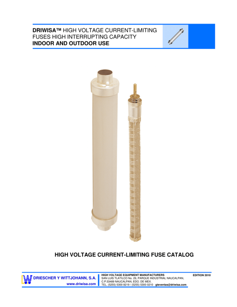 Driwisa™ High Voltage Current Limiting Fuses