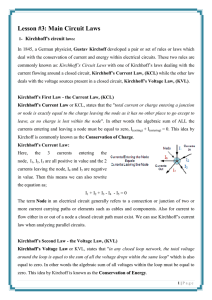 Lesson #3: Main Circuit Laws