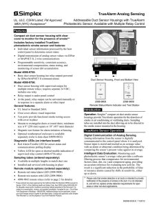 4098-9755, 4098-9756 TrueAlarm Sensor Duct Housing with Sensor