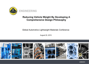 Reducing Vehicle Weight By Developing A Comprehensive