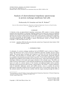 Analysis of electrochemical impedance spectroscopy in