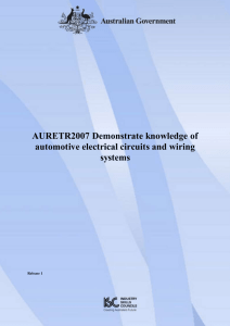 AURETR2007 Demonstrate knowledge of automotive electrical
