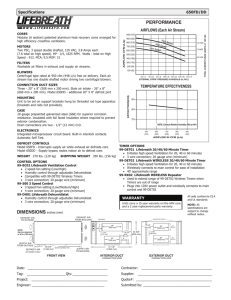 PERFORMANCE DIMENSIONS inches (mm)