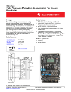 Total Harmonic Distortion Measurement For