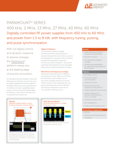 Paramount® Series 400 kHz, 2 MHz, 13 MHz, 27